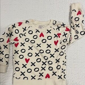 Hanna Andersson Cream XO and Heart Sweatshirt